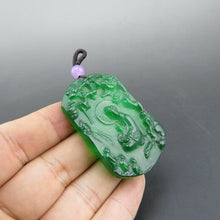 Load image into Gallery viewer, 10% OFF- Certified Natural Icy Green Jadeite Emerald A Jade HandCarved Goddess of Mercy Pendant A211