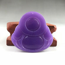 Load image into Gallery viewer, 10% OFF- Certified Natural Icy Purple Jadeite Emerald A*Jade HandCarved Tablet Buddha 佛 Pendant A1940