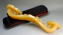 Load image into Gallery viewer, 6.7in/170mm H- Chinese Genuine Natural Yellow Jade HandCarved Ruyi Statue