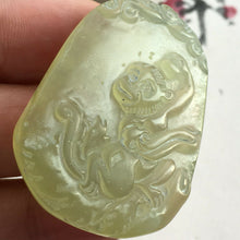 Load image into Gallery viewer, 10% OFF- Certified Natural Jadeite Emerald A Jade Ruyi Monkey Pendant K1067