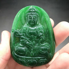 Load image into Gallery viewer, 10% OFF- Certified Natural Jadeite Emerald A Jade Ruyi Guanyin Pendant A1040