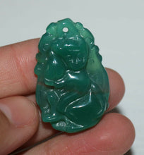 Load image into Gallery viewer, 10% OFF- Certified Natural Jadeite Emerald A Jade Peach Monkey Pendant K1068