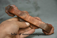 Load image into Gallery viewer, 7.2in/182.88mm H- Antique Chinese Dynasty Genuine Natural Red Jade HandCarved Bat Beast Wealth Lucky Ruyi Statue