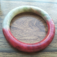 Load image into Gallery viewer, 10% OFF- 58/59/60mm Certified Natural Red Jadeite Emerald A*Jade Handcarved Round Jade Bangle A341