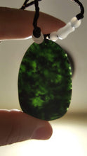 Load image into Gallery viewer, 10% OFF- Certified Natural Black Green Jadeite Emerald Jade Horse Pendant《Grade A》BA2088
