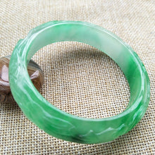 Load image into Gallery viewer, 10% OFF- 56/57/58mm Certified Natural Jadeite Emerald A Jade Handcarved Dragon Bangle K138