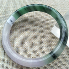 Load image into Gallery viewer, 10% OFF- 57/58/59mm Certified Natural Zebra Jadeite Emerald A Jade Handcarved Round Bangle S9189