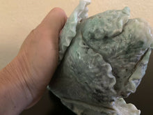Load image into Gallery viewer, 6''L- Chinese Antique Genuine Natural Light Green Jade HandCarved Lucky Cabbage Statue