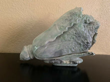 Load image into Gallery viewer, 6''L- Chinese Antique Genuine Natural Light Green Jade HandCarved Lucky Cabbage Statue