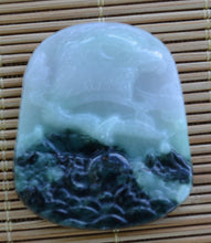 Load image into Gallery viewer, 10% OFF- Certified Natural Icy Jadeite Emerald A Jade Handcarved Tablet Lucky Eagle Pendant GS8957