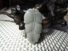 Load image into Gallery viewer, 10% OFF- Certified Natural Yellow Gray Jadeite Emerald A Jade Handcarved Lucky Corn Bat Pendant A1940
