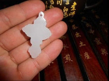 Load image into Gallery viewer, 10% OFF- Certified Natural White Emerald A Jade Handcarved Lucky Holy Cross Pendant A1940