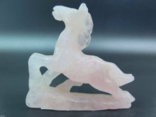 Load image into Gallery viewer, Chinese Antique Genuine Natural Pink Icy Jade Handcarved Lucky Horse Statue