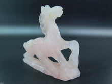 Load image into Gallery viewer, Chinese Antique Genuine Natural Pink Icy Jade Handcarved Lucky Horse Statue
