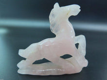 Load image into Gallery viewer, Chinese Antique Genuine Natural Pink Icy Jade Handcarved Lucky Horse Statue