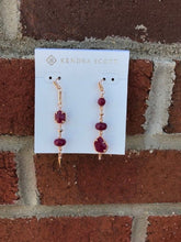 Load image into Gallery viewer, 10% OFF- Certified Natural Jadeite Emerald A Jade HandCarved A Pair of NWT Kendra Scott Rhys Drop Statement Earrings in Maroon Jade