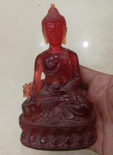 Load image into Gallery viewer, 4.72''H- Chinese Natural Antique Exquisite GEOMANTIC AMBER Handcarved Sculpture Buddha Statue