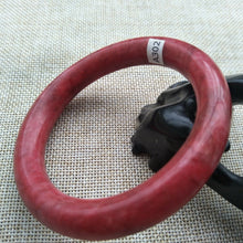 Load image into Gallery viewer, 10% OFF- 59/60/61mm Certified Natural Red Emerald A*Jade HandCarved Round Bangle A302