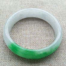 Load image into Gallery viewer, 10% OFF- 58/59/60mm Certified Natural Light Green Jadeite Emerald A*Jade HandCarved Bangle F315