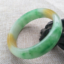 Load image into Gallery viewer, 10% OFF- 56/57/58mm Certified Natural 3 Color Jadeite Emerald A*Jade HandCarved Bangle F317