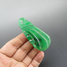 Load image into Gallery viewer, 10% OFF- Certified Natural Icy Green Jadeite Emerald A Jade HandCarved Phoenix Flower Pendant A216