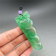 Load image into Gallery viewer, 10% OFF- Certified Natural Icy Green Jadeite Emerald A Jade HandCarved Peach Flower Pendant A54