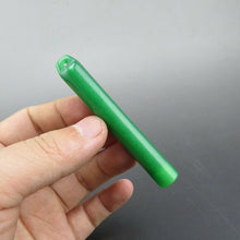 Load image into Gallery viewer, 10% OFF- Certified Natural Icy Green Jadeite Emerald A Jade HandCarved Fluid Pipe Pendant A81