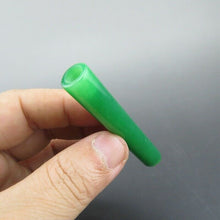 Load image into Gallery viewer, 10% OFF- Certified Natural Icy Green Jadeite Emerald A Jade HandCarved Fluid Pipe Pendant A81