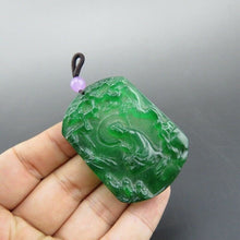 Load image into Gallery viewer, 10% OFF- Certified Natural Icy Green Jadeite Emerald A Jade HandCarved Goddess of Mercy Pendant A211