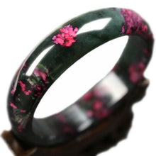 Load image into Gallery viewer, 10% OFF- 58/59/60mm Certified Natural Peach Blossom Emerald A Jade HandCarved Bangle A1940