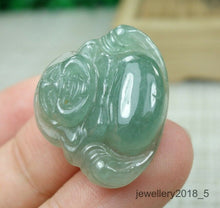 Load image into Gallery viewer, 10% OFF- Certified Natural Icy Jadeite Emerald A*Jade HandCarved Tablet Buddha 佛 Pendant A2962