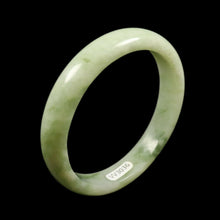 Load image into Gallery viewer, 10% OFF- 57/58/59mm Certified Natural Cloud Light Green Jadeite Emerald A Jade Bangle V3036