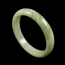Load image into Gallery viewer, 10% OFF- 57/58/59mm Certified Natural Cloud Light Green Jadeite Emerald A Jade Bangle V3036