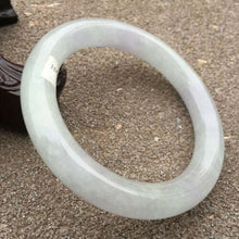 Load image into Gallery viewer, 10% OFF- 57/58/59mm Certified Natural Lavender Jadeite Emerald A*Jade HandCarved Round Bracelet Bangle HA0806