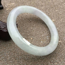 Load image into Gallery viewer, 10% OFF- 57/58/59mm Certified Natural Lavender Jadeite Emerald A*Jade HandCarved Round Bracelet Bangle HA0806