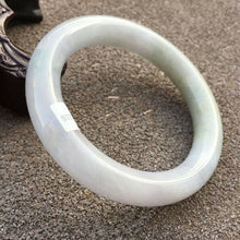Load image into Gallery viewer, 10% OFF- 56/57/58mm Certified Natural Lavender Jadeite Emerald A*Jade HandCarved Round Bracelet Bangle HA1118