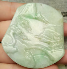 Load image into Gallery viewer, 10% OFF- Certified Natural Jadeite Emerald A*Jade Handcarved Tree-Mountain-River Pendant N9191