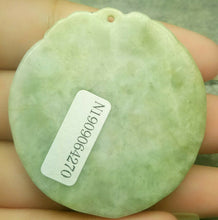 Load image into Gallery viewer, 10% OFF- Certified Natural Jadeite Emerald A*Jade Handcarved Two Rabbits Coins Pendant N4270