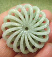 Load image into Gallery viewer, 10% OFF- Certified Natural Jadeite Emerald A*Jade Handcarved Flower Hollow Out 扭转乾坤 Pendant C0803