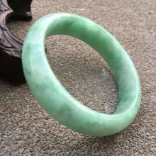 Load image into Gallery viewer, 10% OFF- 56/57/58mm Certified Natural Jadeite Emerald A*Jade Handcarved Bangle x9413