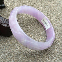 Load image into Gallery viewer, 10% OFF- 57/58/59mm Certified Natural Lavender Jadeite Emerald A*Jade HandCarved Dragon Bracelet Bangle HA3935 with Gift Box