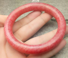 Load image into Gallery viewer, 10% OFF- 57/58/59mm Certified Natural Red Jadeite Emerald A*Jade HandCarved Round Bangle A169 with Gift Box