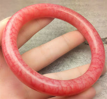 Load image into Gallery viewer, 10% OFF- 57/58/59mm Certified Natural Red Jadeite Emerald A*Jade HandCarved Round Bangle A169 with Gift Box