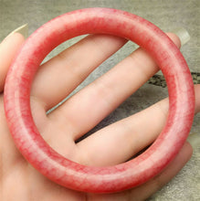 Load image into Gallery viewer, 10% OFF- 57/58/59mm Certified Natural Red Jadeite Emerald A*Jade HandCarved Round Bangle A169 with Gift Box