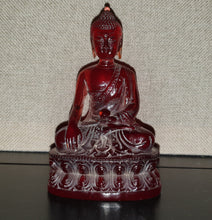 Load image into Gallery viewer, 5''H- Chinese Natural Antique Exquisite GEOMANTIC AMBER Handcarved Sculpture Buddha Statue