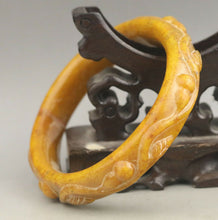 Load image into Gallery viewer, 10% OFF- 59/60/61mm Certified Natural Red Yellow Jadeite Emerald A*Jade HandCarved Round Bracelet Bangle A1940 with Gift Box