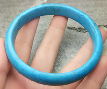 Load image into Gallery viewer, 10% OFF- 60/61/62mm Certified Natural Turquoise HandCarved Bracelet Bangle A1940
