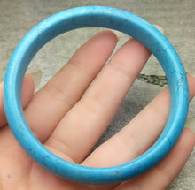 Load image into Gallery viewer, 10% OFF- 60/61/62mm Certified Natural Turquoise HandCarved Bracelet Bangle A1940