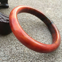 Load image into Gallery viewer, 10% OFF- 56/57/58 mm Certified Natural Red Xiuyuan A Jade HandCarved Bangle Bracelet GX0222 with Gift Box