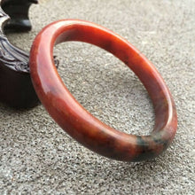 Load image into Gallery viewer, 10% OFF- 56/57/58 mm Certified Natural Red Xiuyuan A Jade HandCarved Bangle Bracelet GX0222 with Gift Box